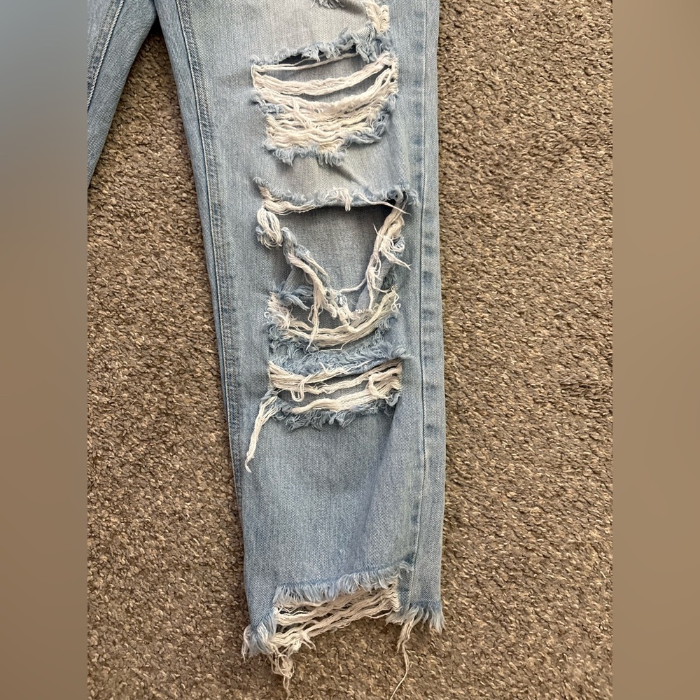 KanCan Ripped Distressed Giovanna High Rise Mom Jeans Size 5 26 - Picture 12 of 16